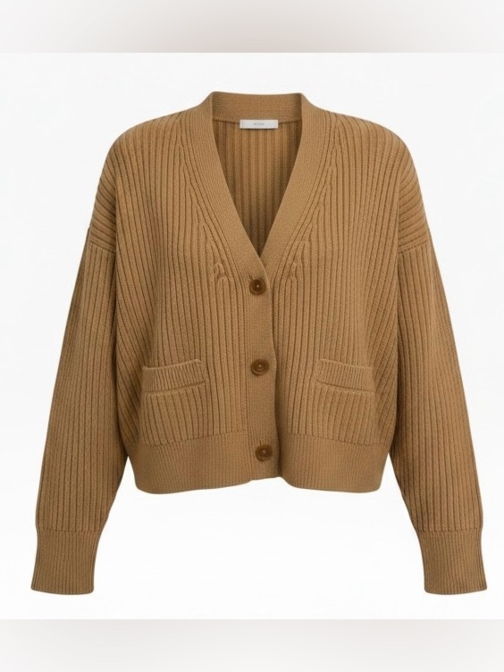 NWT Beyond Yoga Large Camel Ribbed Cardigan Quiet Luxury Minimalist Oversized - Picture 4 of 11
